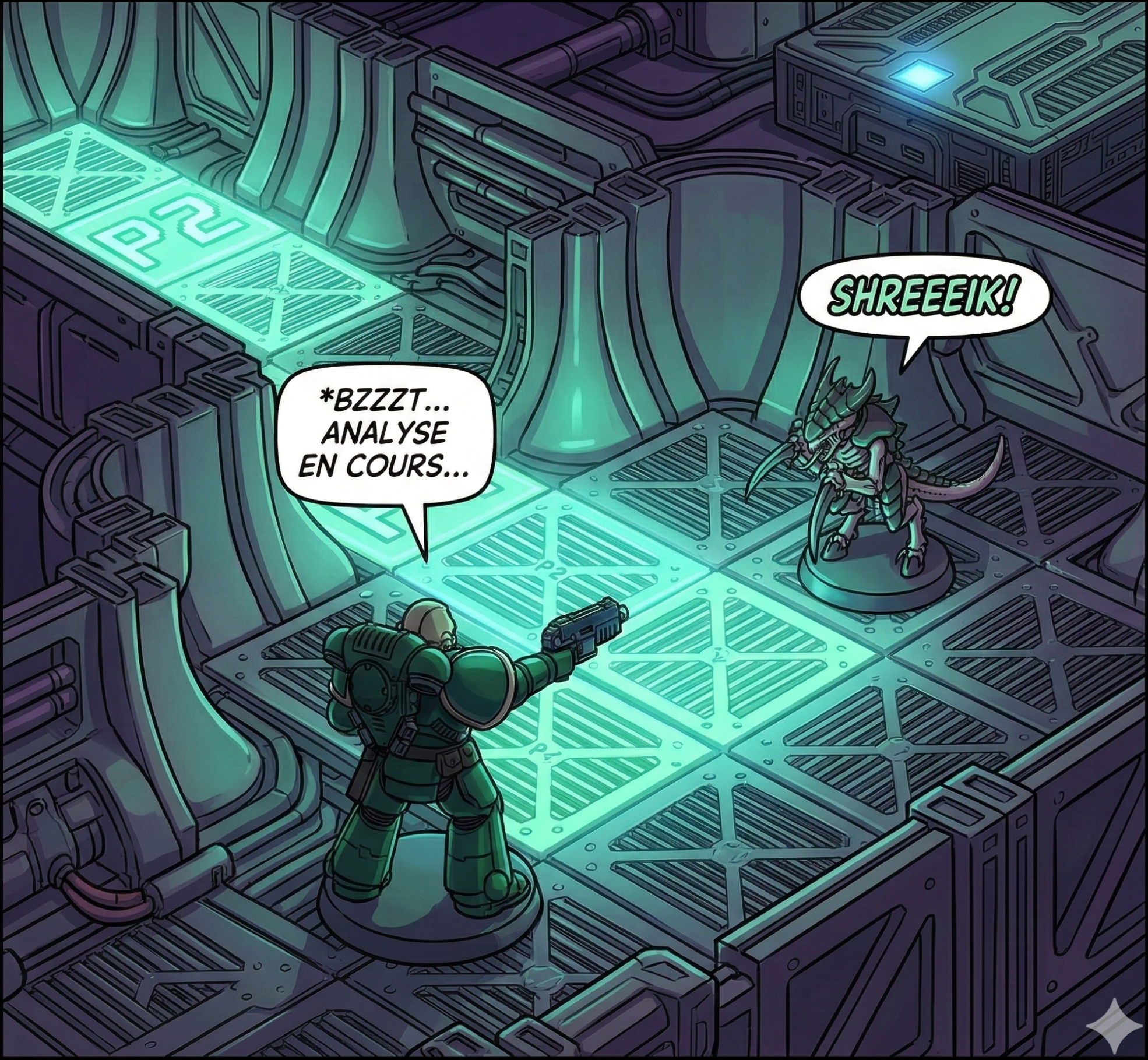 Sci-Fi universe — space station corridors and alien threats